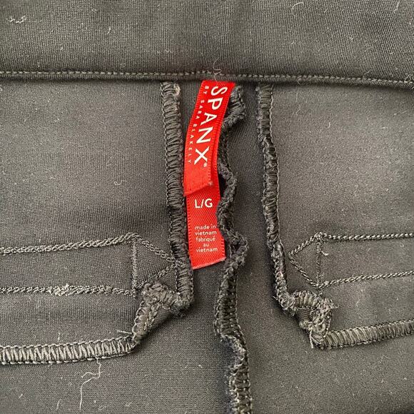 Spanx Perfect Back Seam Pants Size L Black Stretch Staple Business Casual Career - Picture 9 of 14